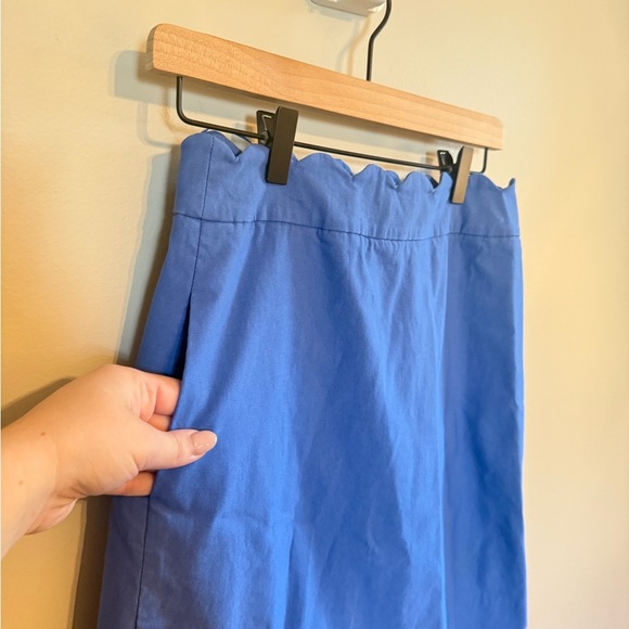 J‎ McLaughlin • Knee Length Scallop Skirt Stretchy Blue Sz 4 Tennis Pickleball - Picture 3 of 10